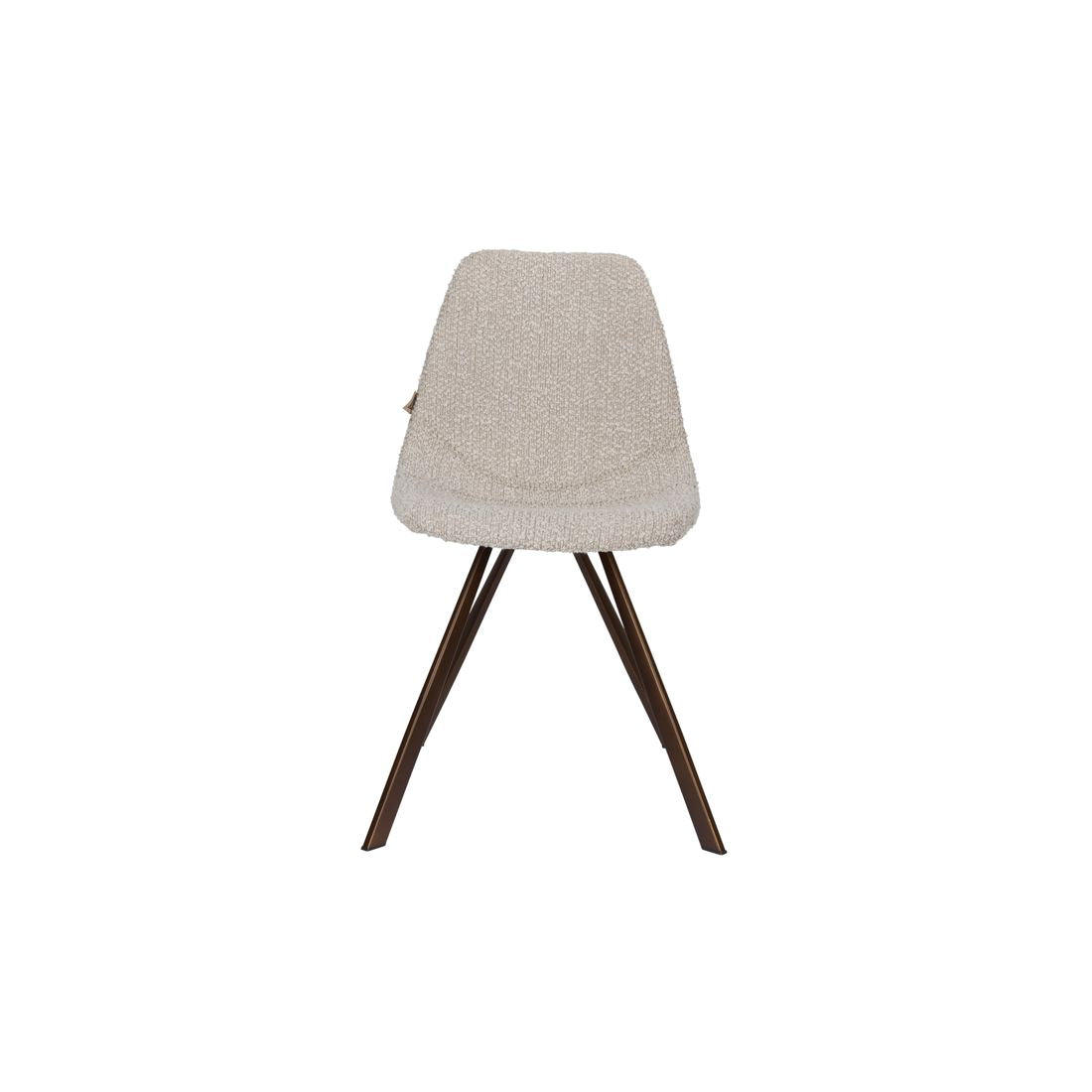 Dutchbone Eetkamerstoel Franky Bouclé Beige - KwaliteitWonen.nl