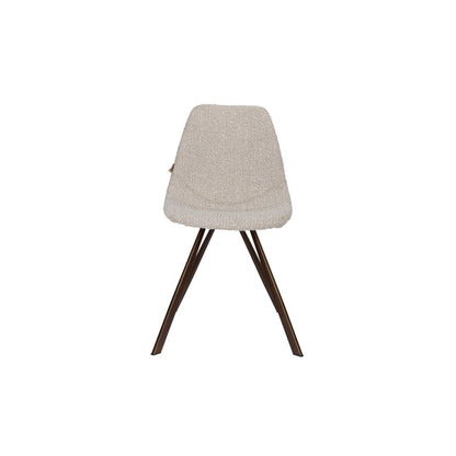 Dutchbone Eetkamerstoel Franky Bouclé Beige - KwaliteitWonen.nl