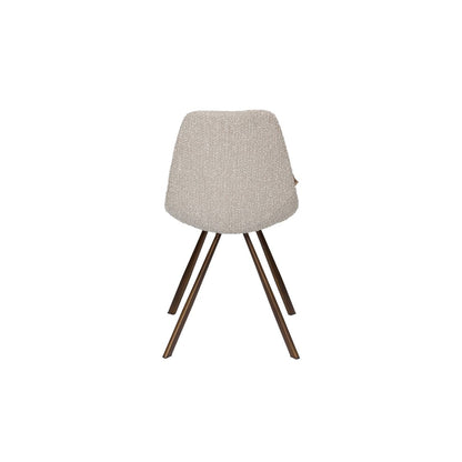 Dutchbone Eetkamerstoel Franky Bouclé Beige - KwaliteitWonen.nl