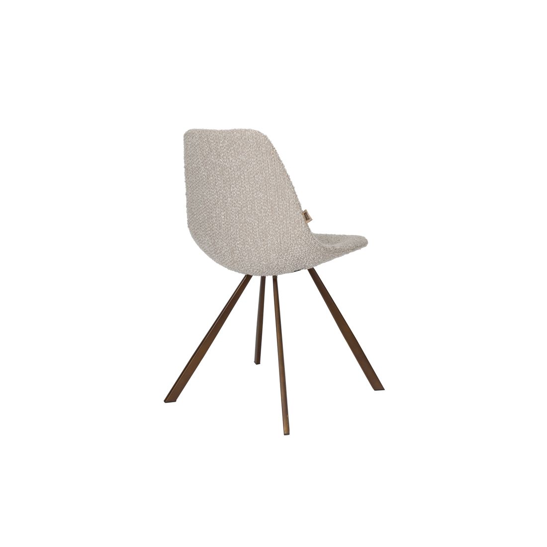 Dutchbone Eetkamerstoel Franky Bouclé Beige - KwaliteitWonen.nl