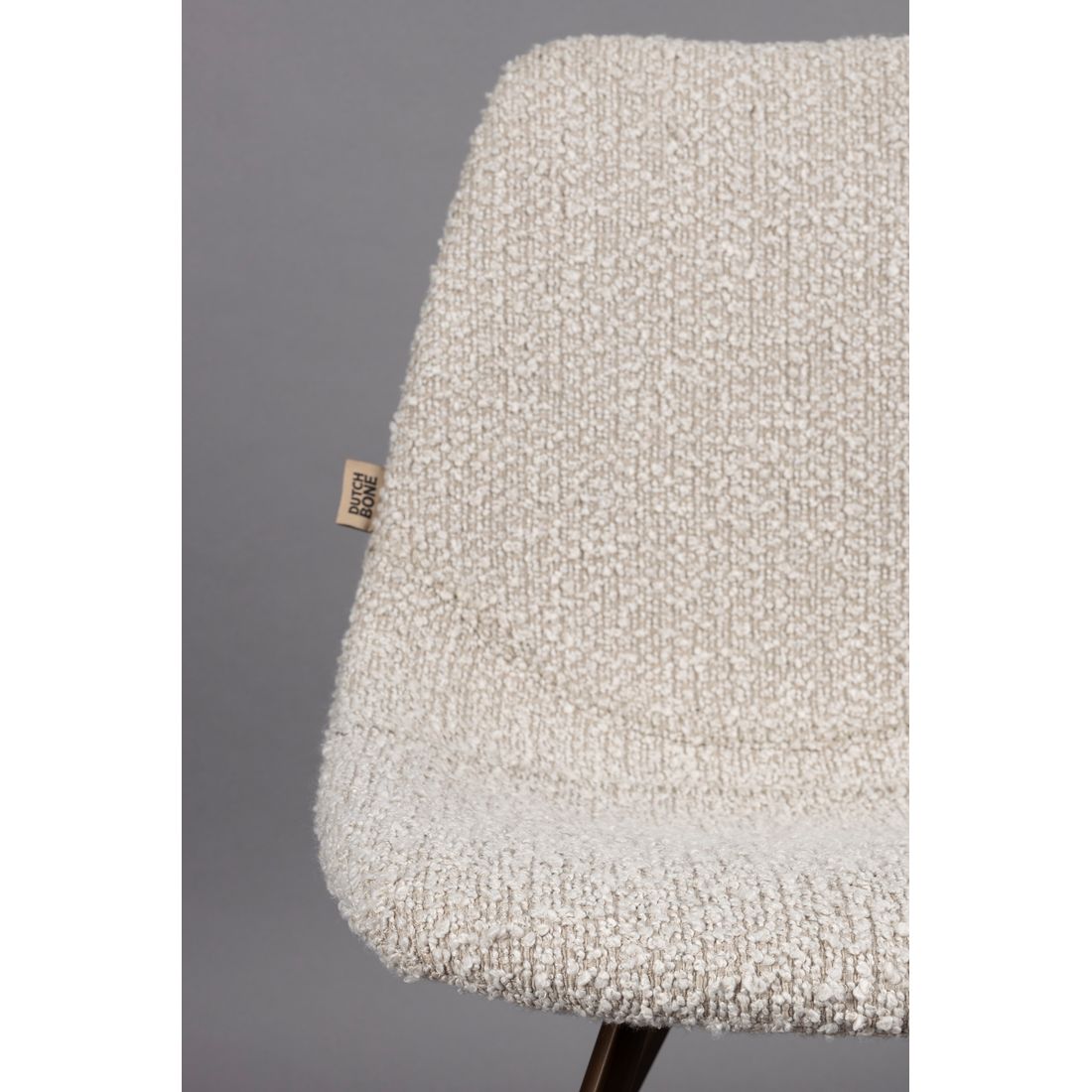 Dutchbone Eetkamerstoel Franky Bouclé Beige - KwaliteitWonen.nl