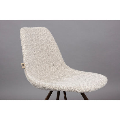 Dutchbone Eetkamerstoel Franky Bouclé Beige - KwaliteitWonen.nl
