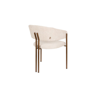 Dutchbone Eetkamerstoel Naida Beige - KwaliteitWonen.nl