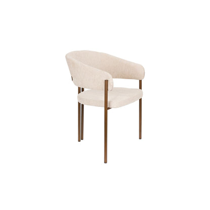 Dutchbone Eetkamerstoel Naida Beige - KwaliteitWonen.nl