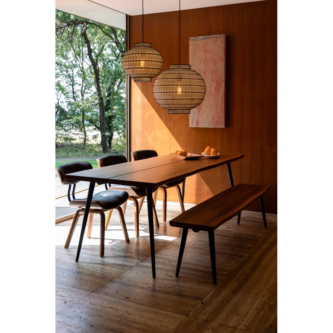 Dutchbone Eettafel Alagon 200x90cm Walnoot - KwaliteitWonen.nl