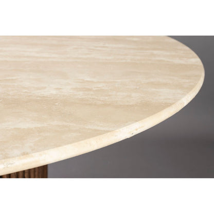 Dutchbone Eettafel Arda Rond 115cm Walnoot - KwaliteitWonen.nl