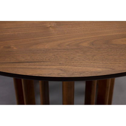 Dutchbone Eettafel Barlet Rond 120cm Walnoot - KwaliteitWonen.nl