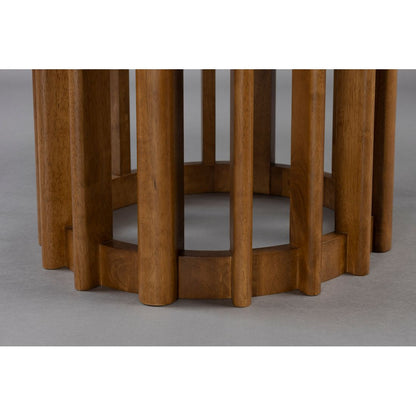 Dutchbone Eettafel Barlet Rond 120cm Walnoot - KwaliteitWonen.nl