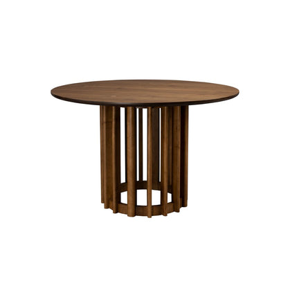 Dutchbone Eettafel Barlet Rond 120cm Walnoot - KwaliteitWonen.nl