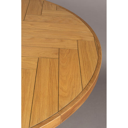 Dutchbone Eettafel Class Rond 120cm Eiken - KwaliteitWonen.nl