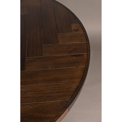 Dutchbone Eettafel Class Rond 120cm Walnoot - KwaliteitWonen.nl