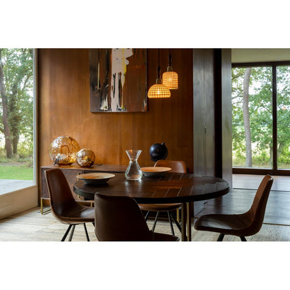 Dutchbone Eettafel Class Rond 120cm Walnoot - KwaliteitWonen.nl