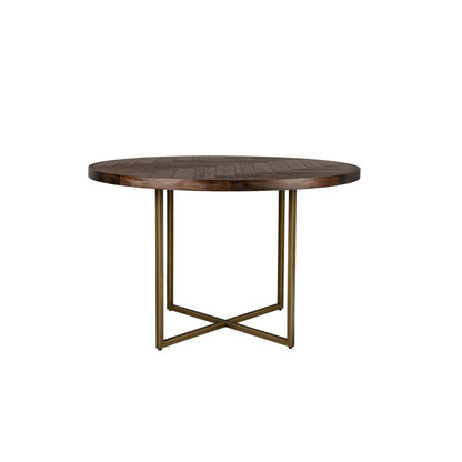 Dutchbone Eettafel Class Rond 120cm Walnoot - KwaliteitWonen.nl