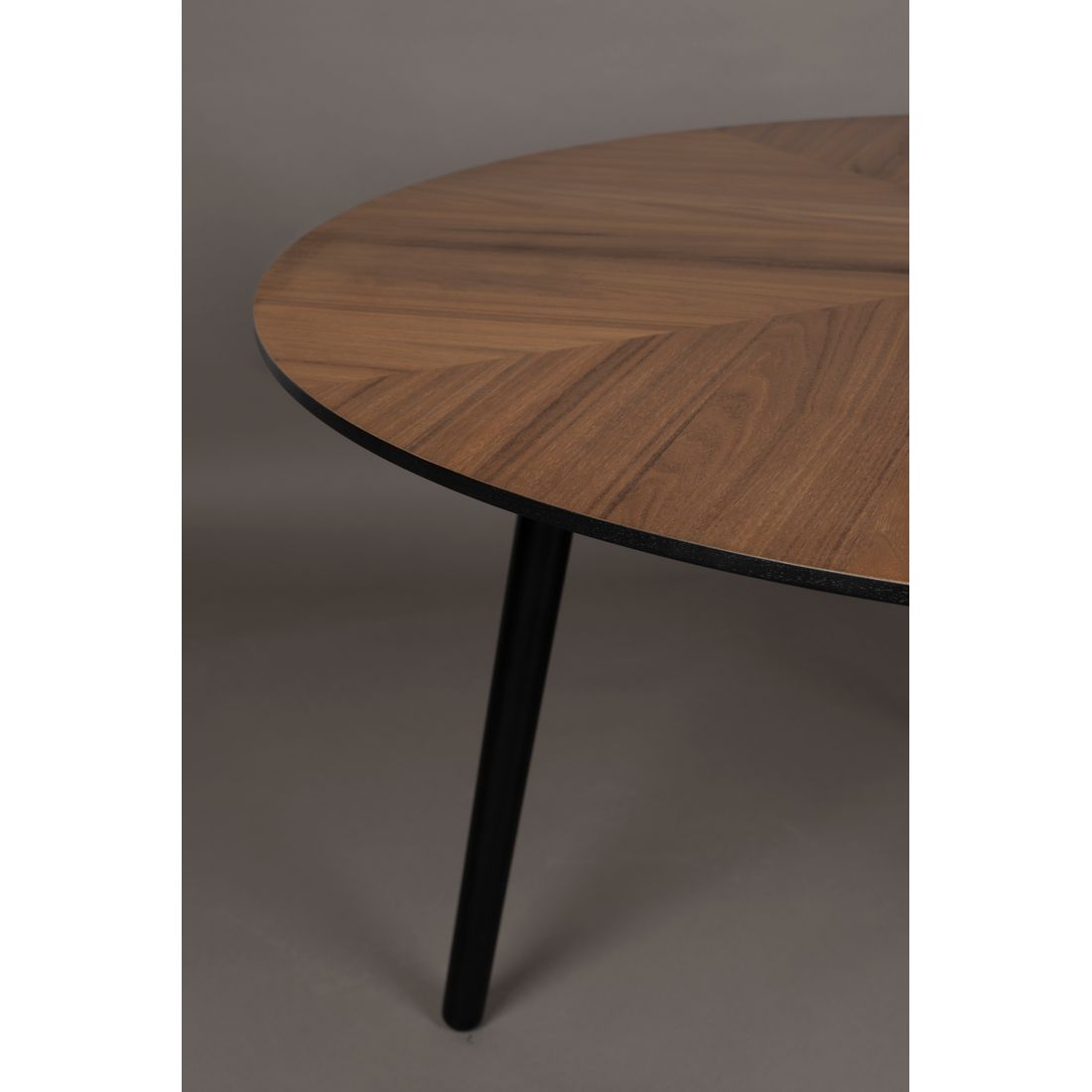Dutchbone Eettafel Clover Rond 120cm Walnoot - KwaliteitWonen.nl