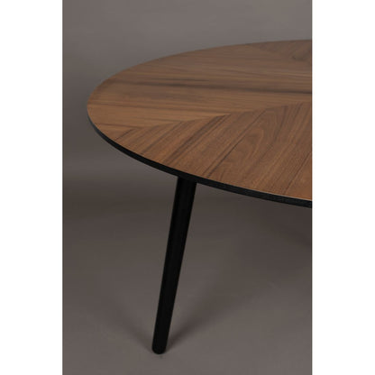 Dutchbone Eettafel Clover Rond 120cm Walnoot - KwaliteitWonen.nl