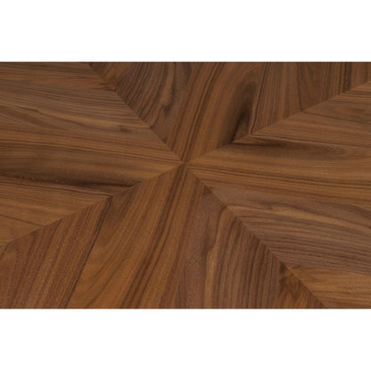 Dutchbone Eettafel Clover Rond 120cm Walnoot - KwaliteitWonen.nl