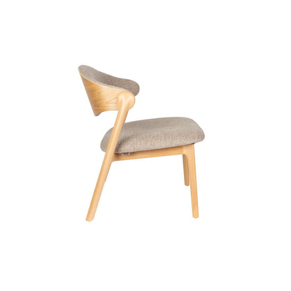 Dutchbone Fauteuil Babington Beige Eiken - KwaliteitWonen.nl