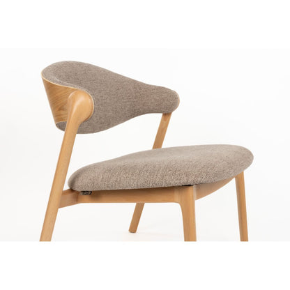 Dutchbone Fauteuil Babington Beige Eiken - KwaliteitWonen.nl