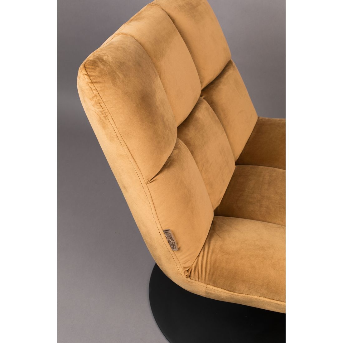 Dutchbone Fauteuil Bar Velvet Goudbruin Okergeel - KwaliteitWonen.nl