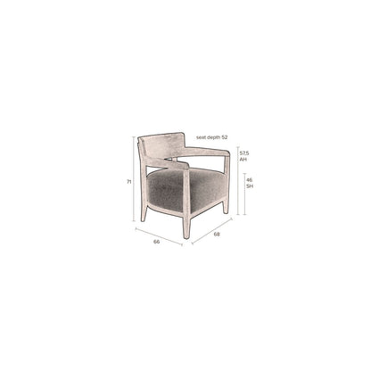 Dutchbone Fauteuil Duran Grijs - KwaliteitWonen.nl