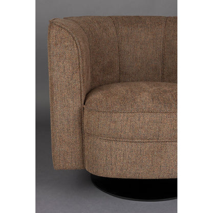 Dutchbone Fauteuil Flower Bruin - KwaliteitWonen.nl