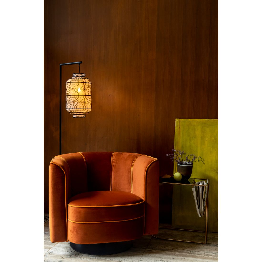 Dutchbone Fauteuil Flower Oranje - KwaliteitWonen.nl