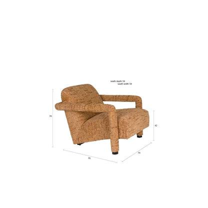 Dutchbone Fauteuil Kent Okergeel - KwaliteitWonen.nl