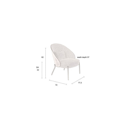 Dutchbone Fauteuil Rodin Beige - KwaliteitWonen.nl