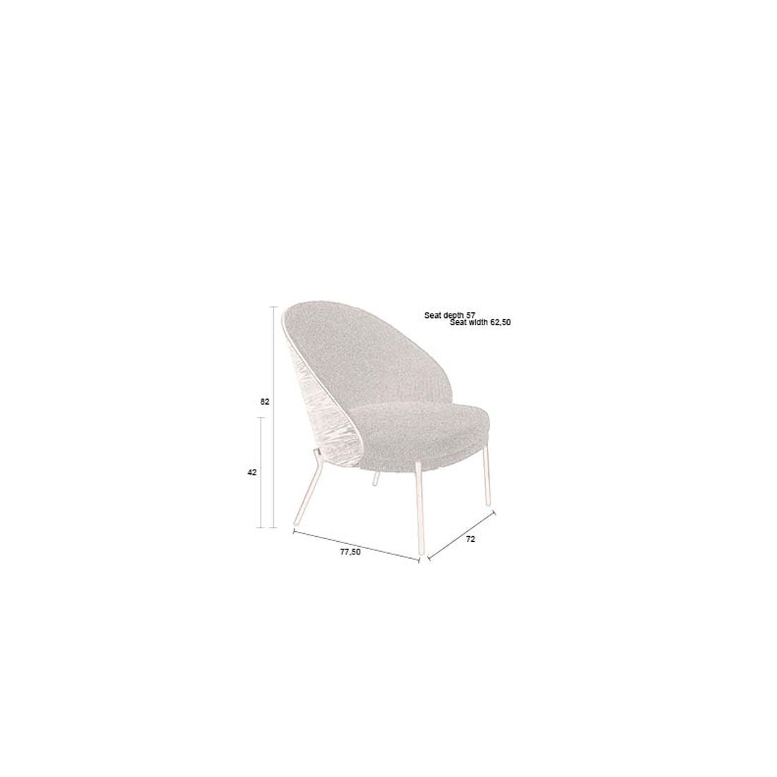 Dutchbone Fauteuil Rodin Bouclé Zwart - KwaliteitWonen.nl
