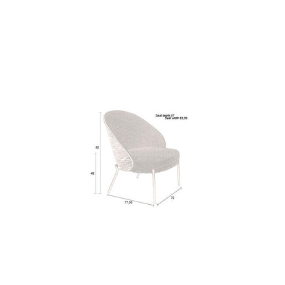 Dutchbone Fauteuil Rodin Bouclé Zwart - KwaliteitWonen.nl