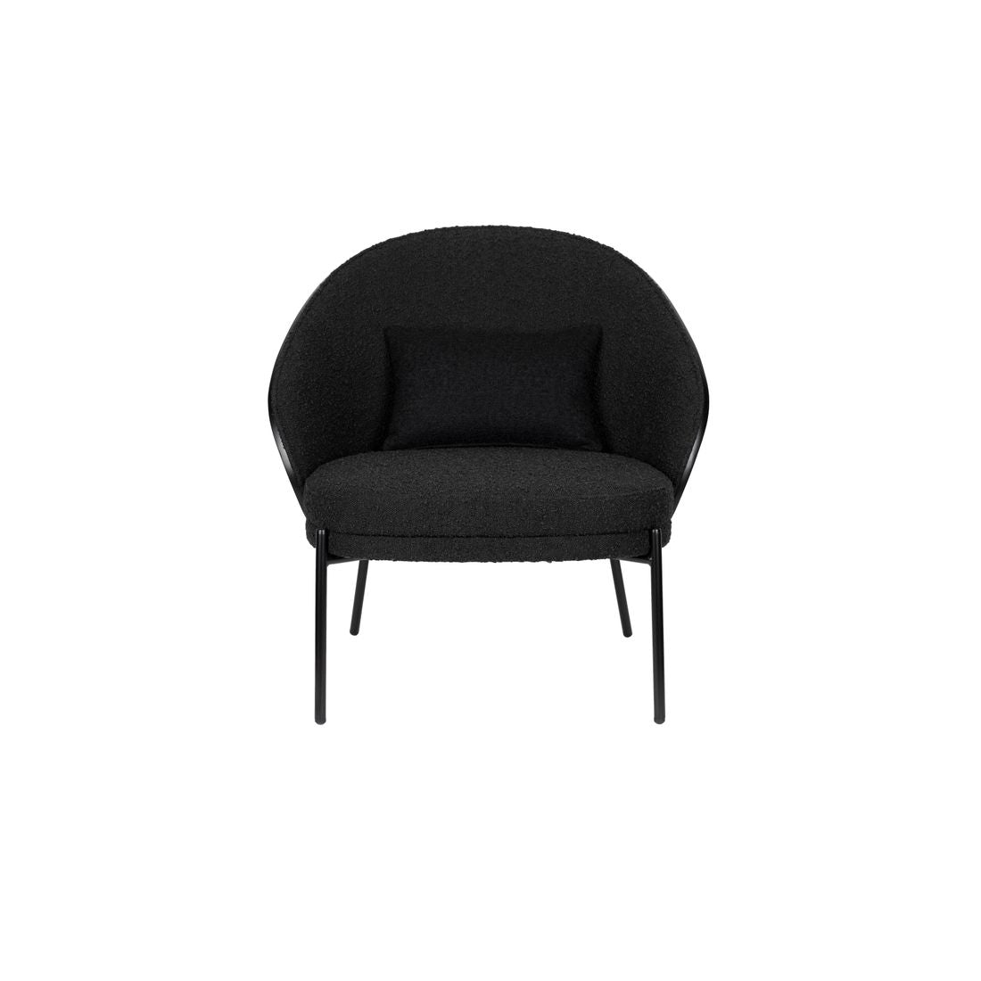 Dutchbone Fauteuil Rodin Bouclé Zwart - KwaliteitWonen.nl