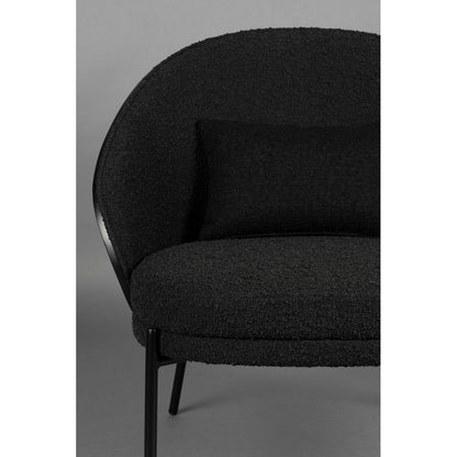 Dutchbone Fauteuil Rodin Bouclé Zwart - KwaliteitWonen.nl