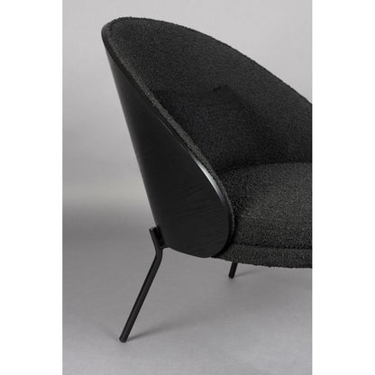 Dutchbone Fauteuil Rodin Bouclé Zwart - KwaliteitWonen.nl
