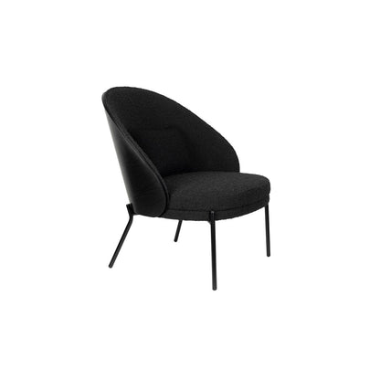 Dutchbone Fauteuil Rodin Bouclé Zwart - KwaliteitWonen.nl