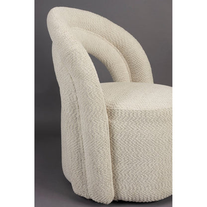 Dutchbone Fauteuil Seina Swivel Beige - KwaliteitWonen.nl