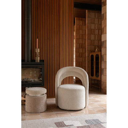 Dutchbone Fauteuil Seina Swivel Beige - KwaliteitWonen.nl