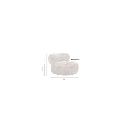 Dutchbone Fauteuil Tilbury Naturel Beige - KwaliteitWonen.nl