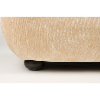 Dutchbone Fauteuil Wyatt Velours Beige - KwaliteitWonen.nl