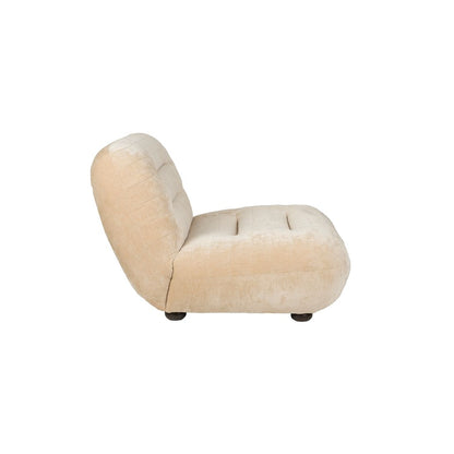 Dutchbone Fauteuil Wyatt Velours Beige - KwaliteitWonen.nl