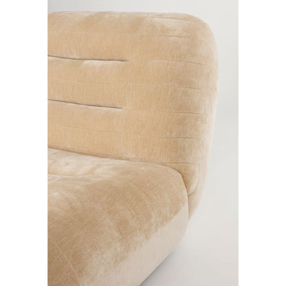 Dutchbone Fauteuil Wyatt Velours Beige - KwaliteitWonen.nl