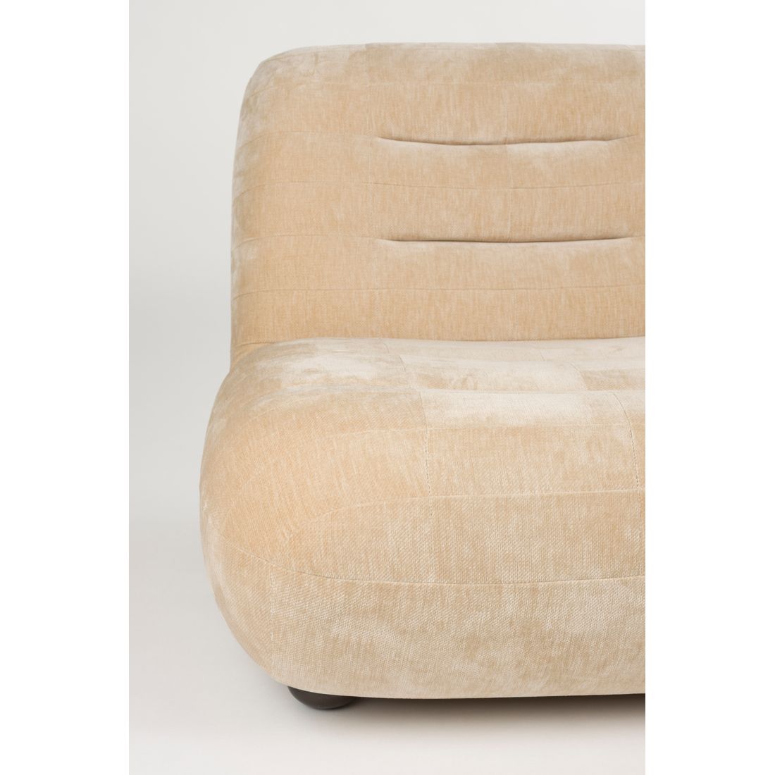 Dutchbone Fauteuil Wyatt Velours Beige - KwaliteitWonen.nl