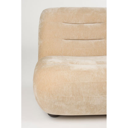 Dutchbone Fauteuil Wyatt Velours Beige - KwaliteitWonen.nl