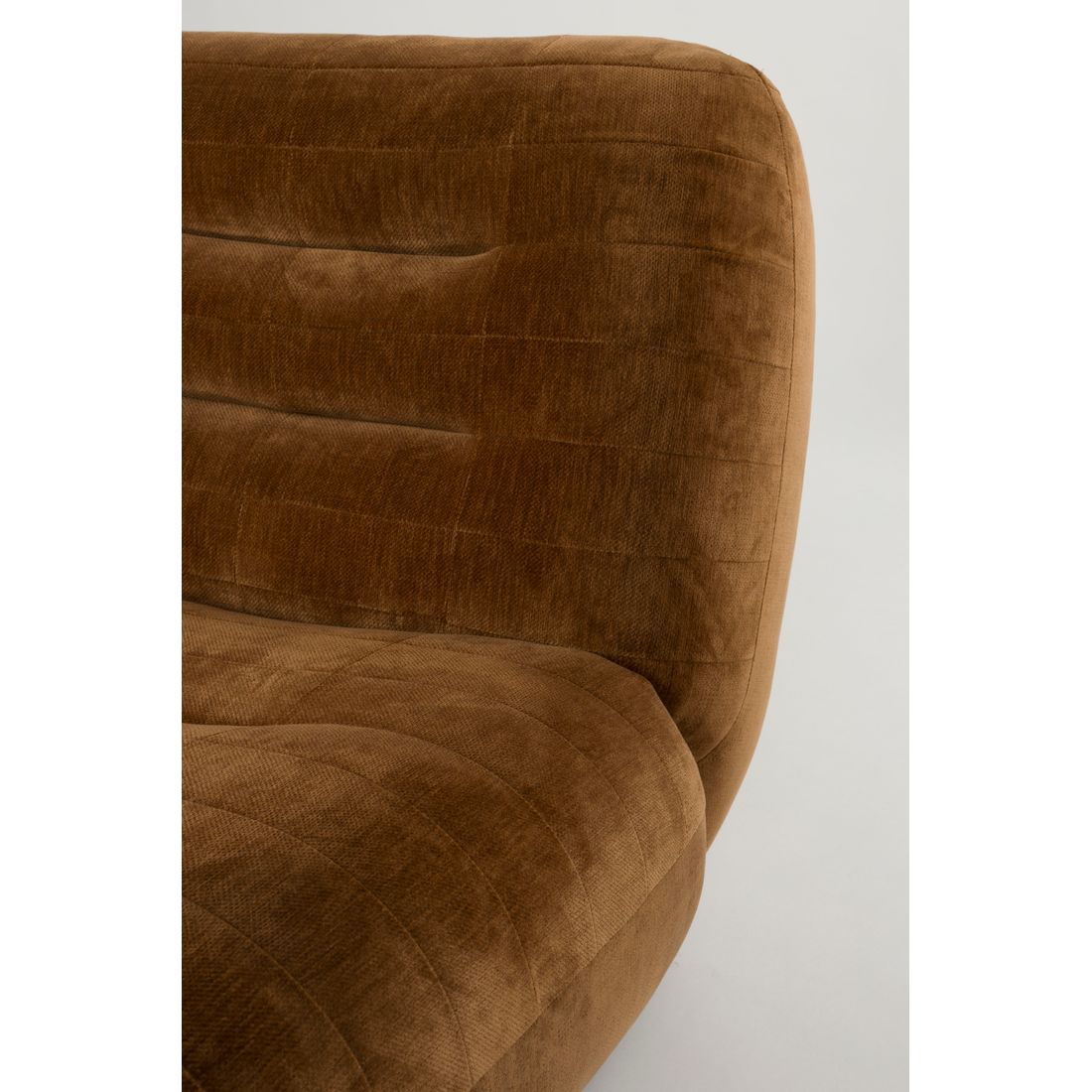 Dutchbone Fauteuil Wyatt Velours Cognac - KwaliteitWonen.nl