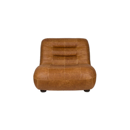 Dutchbone Fauteuil Wyatt Wax Leer Cognac - KwaliteitWonen.nl
