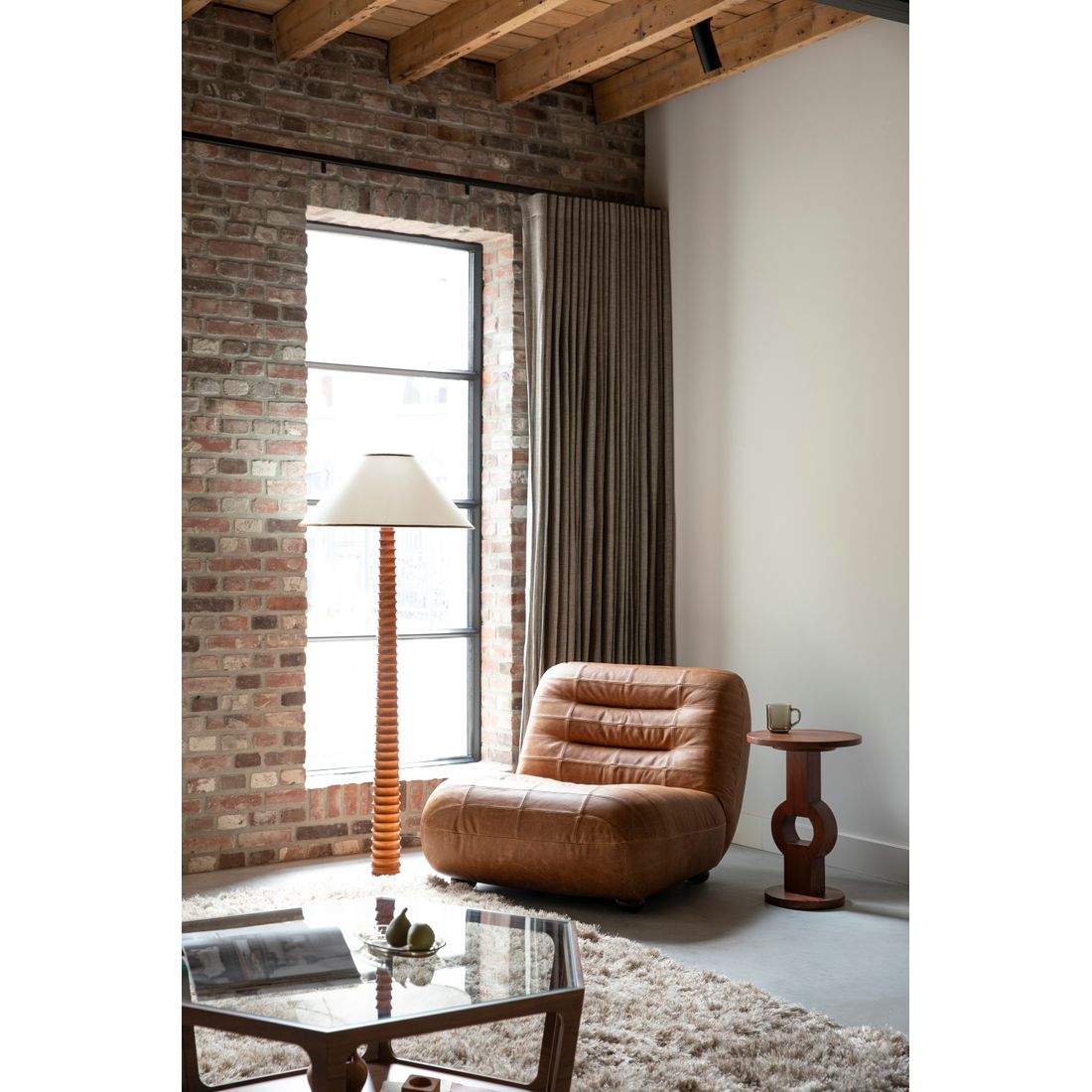 Dutchbone Fauteuil Wyatt Wax Leer Cognac - KwaliteitWonen.nl
