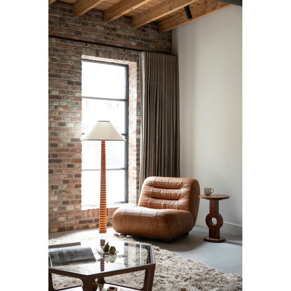Dutchbone Fauteuil Wyatt Wax Leer Cognac - KwaliteitWonen.nl