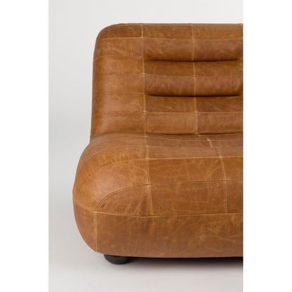 Dutchbone Fauteuil Wyatt Wax Leer Cognac - KwaliteitWonen.nl