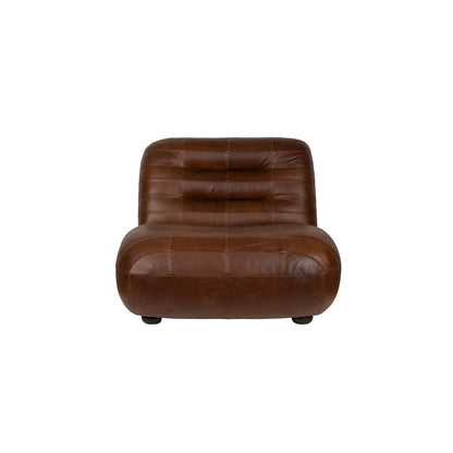 Dutchbone Fauteuil Wyatt Wax Leer Donkerbruin - KwaliteitWonen.nl