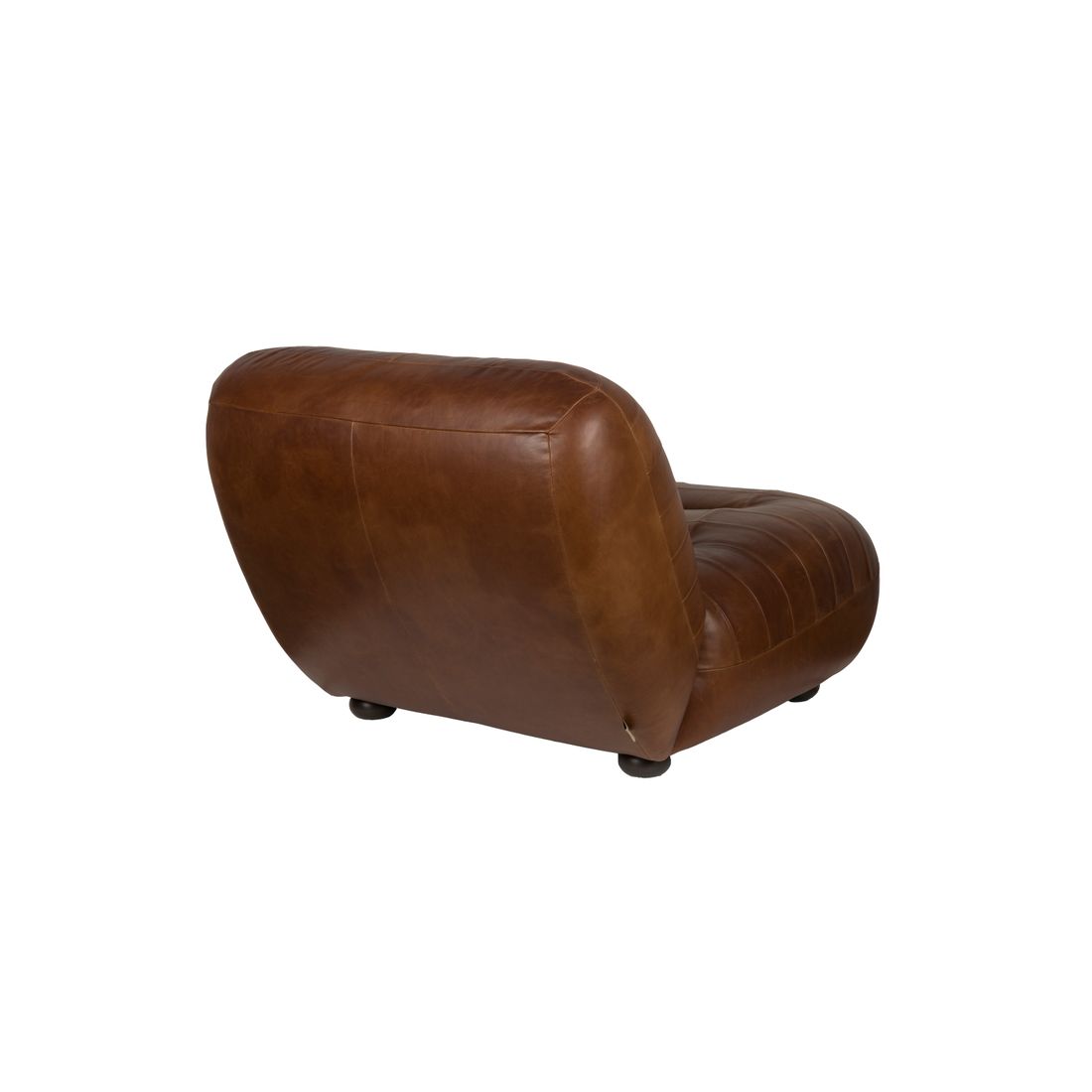 Dutchbone Fauteuil Wyatt Wax Leer Donkerbruin - KwaliteitWonen.nl