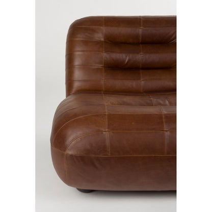 Dutchbone Fauteuil Wyatt Wax Leer Donkerbruin - KwaliteitWonen.nl